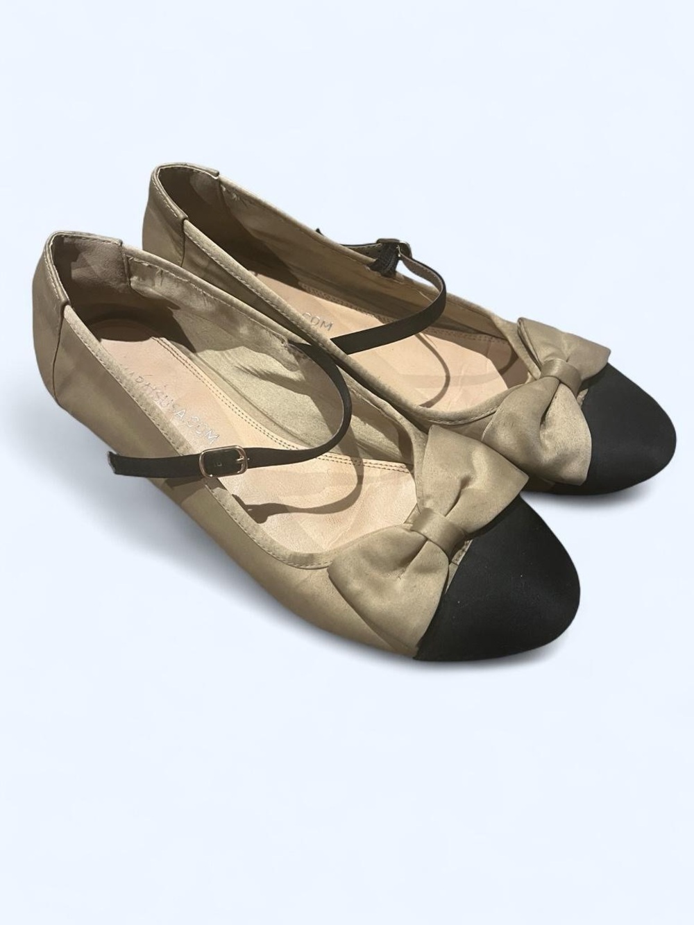 Y2K Anthropologie Mary Jane Style Bow Flats